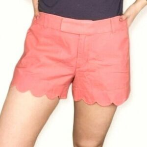 J.Crew Scalloped Shorts Size 8 Salmon color